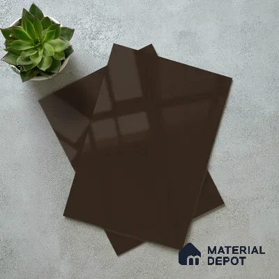 Espresso Brown Solid Color Acrylic Laminate LM 24333 8 ft x 4 ft High Gloss Finish - 1.5 mm | Matching Edgeband code - EB 02123 | Suitable for Living Room, Kitchen, Office