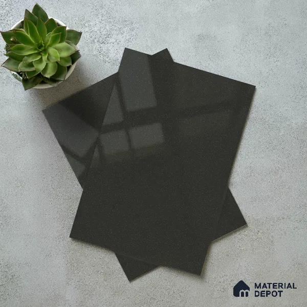 Deep Forest Green Solid Color Acrylic Laminate LM 24336 8 ft x 4 ft High Gloss Finish - 1.5 mm | Matching Edgeband code - EB 02126 | Suitable for Living Room, Kitchen, Office