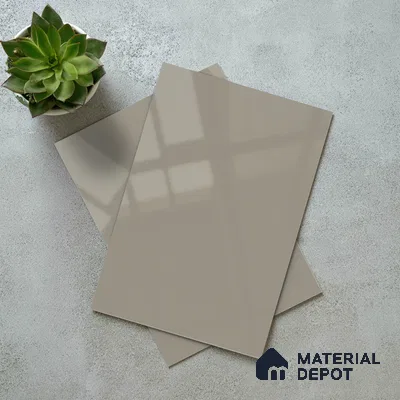 Warm Ivory Solid Color Acrylic Laminate LM 24345 8 ft x 4 ft High Gloss Finish - 1.5 mm | Matching Edgeband code - EB 02129 | Suitable for Living Room, Kitchen, Office