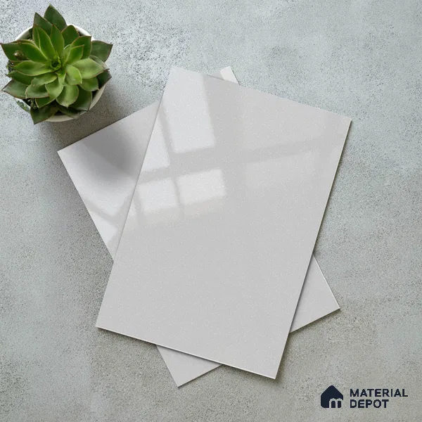 Solid White Solid Color Acrylic Laminate LM 24524 8 ft x 4 ft High Gloss Finish - 1.5 mm | Matching Edgeband code - EB 02106 | Suitable for Living Room, Kitchen, Office