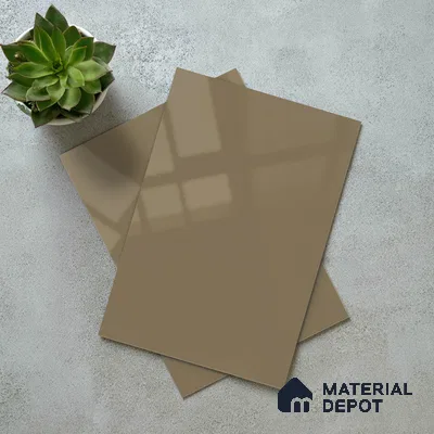 Warm Beige Solid Color Acrylic Laminate LM 24532 8 ft x 4 ft High Gloss Finish - 1.5 mm | Matching Edgeband code - EB 02082 | Suitable for Living Room, Kitchen, Office