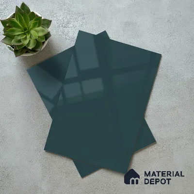 Slate Blue Solid Color Acrylic Laminate LM 24541 8 ft x 4 ft High Gloss Finish - 1.5 mm | Matching Edgeband code - EB 02072 | Suitable for Living Room, Kitchen, Office