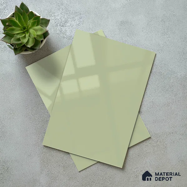 Seafoam Green Solid Color Acrylic Laminate LM 24545 8 ft x 4 ft High Gloss Finish - 1.5 mm | Matching Edgeband code - EB 02078 | Suitable for Living Room, Kitchen, Office