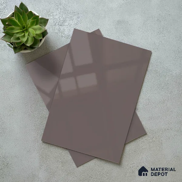 Muted Purple Solid Color Acrylic Laminate LM 24548 8 ft x 4 ft High Gloss Finish - 1.5 mm | Matching Edgeband code - EB 02090 | Suitable for Living Room, Kitchen, Office