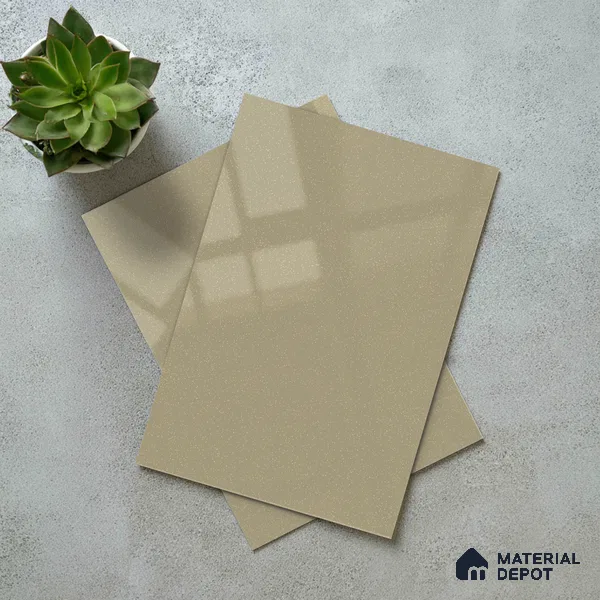 Cream Acrylic Laminate LM 24549 8 ft x 4 ft High Gloss Finish - 1.5 mm | Matching Edgeband code - EB 02109 | Suitable for TV Unit, Wardrobe, Cabinets