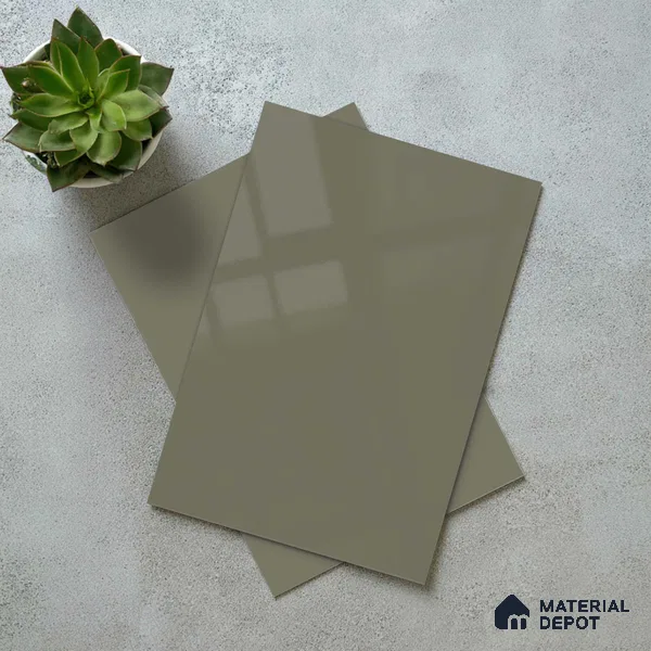LM 23643 8 ft x 4 ft Solid Plain High Gloss Finish Acrylic Laminate - 1.5 mm | Suitable for Living Room, Kitchen, Office | Matching Edgeband Code EB 11106