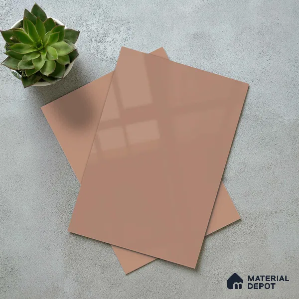 LM 23645 8 ft x 4 ft Solid Plain High Gloss Finish Acrylic Laminate - 1.5 mm | Suitable for Living Room, Kitchen, Office | Matching Edgeband Code EB 11113