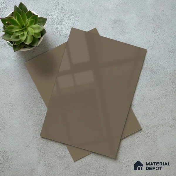 LM 23652 8 ft x 4 ft Solid Plain High Gloss Finish Acrylic Laminate - 1.5 mm | Suitable for Living Room, Kitchen, Office | Matching Edgeband Code EB 1110