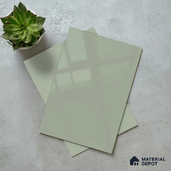 LM 23658 8 ft x 4 ft Solid Plain High Gloss Finish Acrylic Laminate - 1.5 mm | Suitable for Living Room, Kitchen, Office | Matching Edgeband Code EB 1120