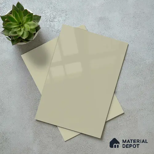 LM 23663 8 ft x 4 ft Solid Plain High Gloss Finish Acrylic Laminate - 1.5 mm | Suitable for Living Room, Kitchen, Office | Matching Edgeband Code EB 1128
