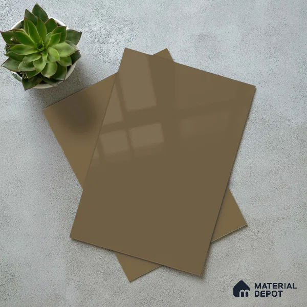 LM 23672 8 ft x 4 ft Solid Plain High Gloss Finish Acrylic Laminate - 1.5 mm | Suitable for Living Room, Kitchen, Office | Matching Edgeband Code EB 1408