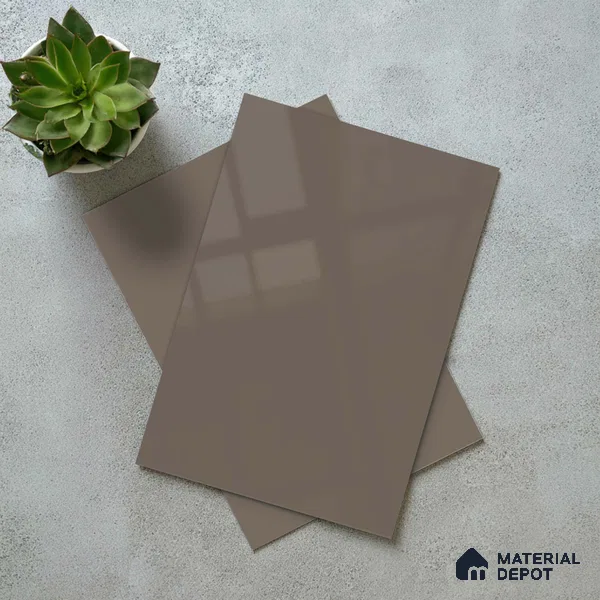 LM 23674 8 ft x 4 ft Solid Plain High Gloss Finish Acrylic Laminate - 1.5 mm | Suitable for Living Room, Kitchen, Office | Matching Edgeband Code EB 1411