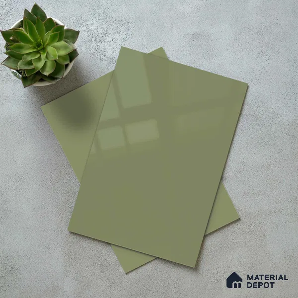 LM 23677 8 ft x 4 ft Solid Plain High Gloss Finish Acrylic Laminate - 1.5 mm | Suitable for Living Room, Kitchen, Office | Matching Edgeband Code EB 1414