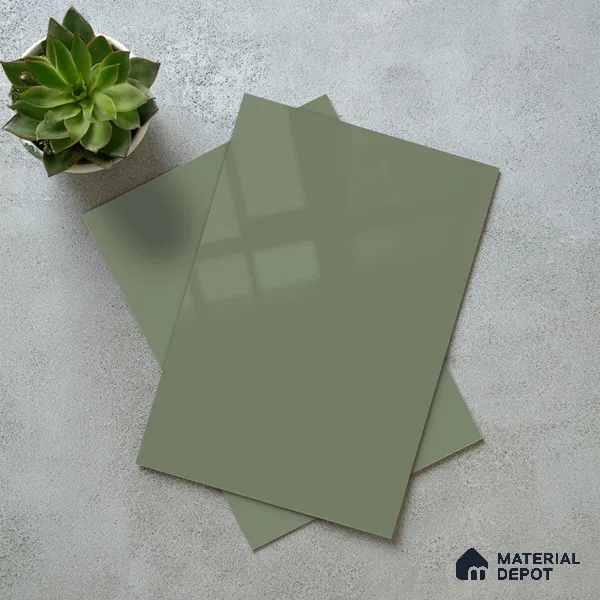 LM 23686 8 ft x 4 ft Solid Plain High Gloss Finish Acrylic Laminate - 1.5 mm | Suitable for Living Room, Kitchen, Office | Matching Edgeband Code EB 17108