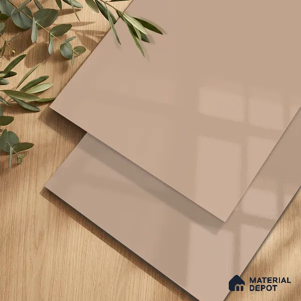 Blush Pink Solid Colors Look LM 24452  8 ft x 4 ft High Gloss Finish Decorative Laminate - 1 mm | Suitable for Living Room, Kitchen, Office