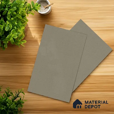 Grey Fabric look Ferrero 1E162 RF Soft Silver Grey 8 ft x 4 ft Real Fabric Finish Decorative Laminate - 1 mm | Matching E3 Edgeband Code - (1004)
