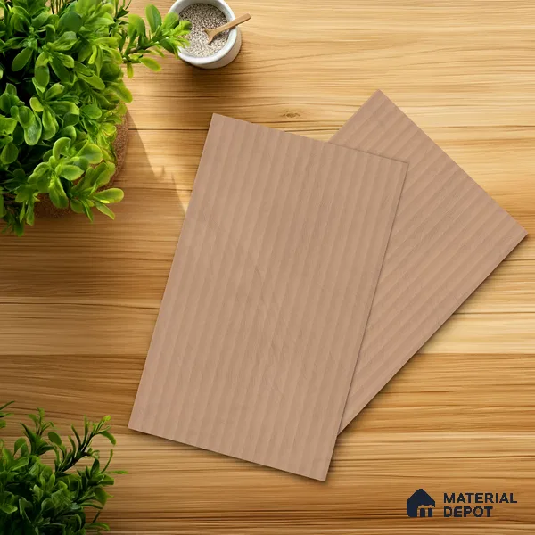 Blush Pink Fluted Solid Color 1E234 PF Blush 8 ft x 4 ft Texture Finish Decorative Laminate - 1 mm | Suitable for TV Unit,Wardrobe, Kitchen Cabinets