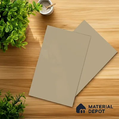 Cream Solid Colors look Ferrero 1E203 SMT Soft Vanilla Cream 8 ft x 4 ft Satin Matt Finish Decorative Laminate - 1 mm | Suitable for Living Room, Kitchen, Office | Matching E3 Edgeband Code - (1033)