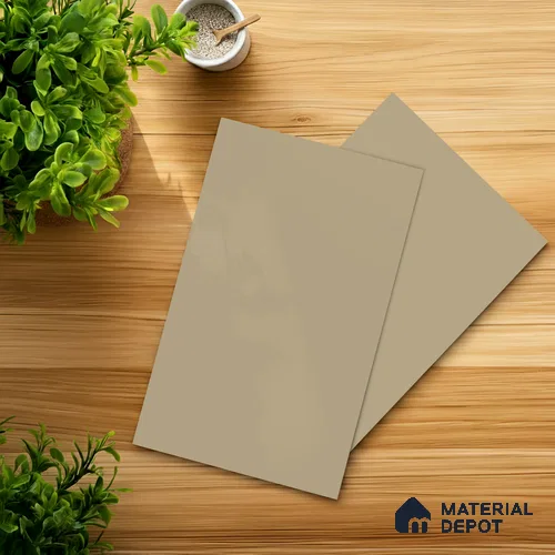 Cream Solid Colors look Ferrero 1E203 SMT Soft Vanilla Cream 8 ft x 4 ft Satin Matt Finish Decorative Laminate - 1 mm | Suitable for Living Room, Kitchen, Office | Matching E3 Edgeband Code - (1033)