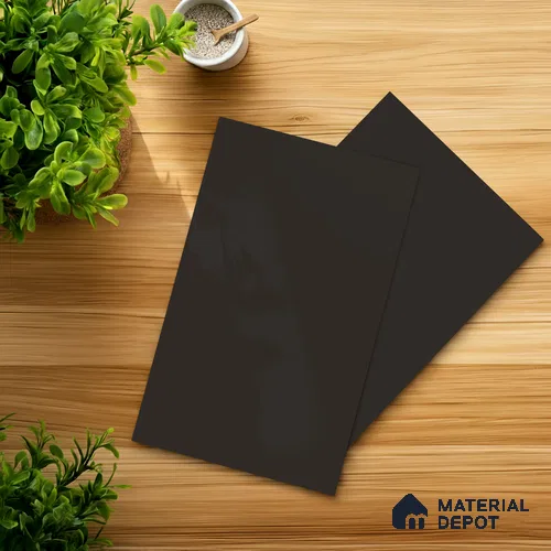 Brown Solid Colors look Ferrero 1E169 SMT Charcoal Shadow Grey 8 ft x 4 ft Satin Matt Finish Decorative Laminate - 1 mm | Suitable for Living Room, Kitchen, Office | Matching Prism Edgeband Code - (10155)