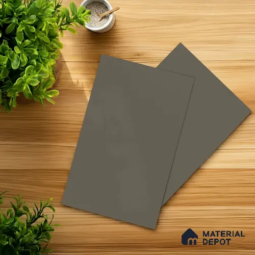 Grey Solid Colors look Ferrero 1E238 SMT Warm Taupe Grey 8 ft x 4 ft Satin Matt Finish Decorative Laminate - 1 mm | Suitable for Living Room, Kitchen, Office | Matching E3 Edgeband Code - (1052)