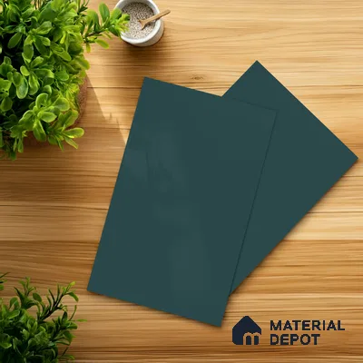 Turkish Blue Solid Colors Look SMT 910 8 ft x 4 ft Super Matte Finish Decorative Laminate - 1 mm | Suitable for Living Room, Kitchen, Office