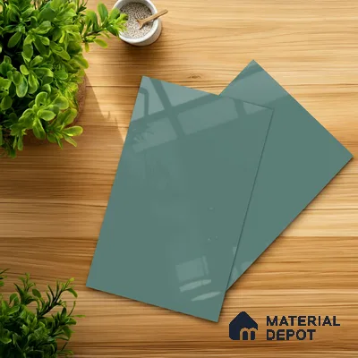 Arctic Blue Solid Colors Look HG 930 8 ft x 4 ft High Gloss Finish Decorative Laminate - 1 mm | Suitable for Living Room, Kitchen, Office