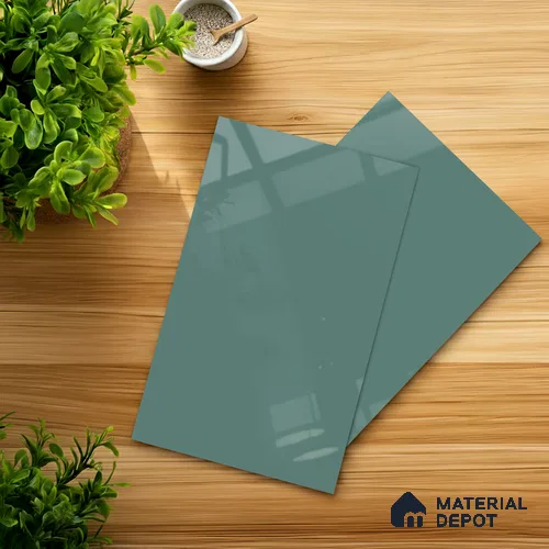 Arctic Blue Solid Colors Look HG 930 8 ft x 4 ft High Gloss Finish Decorative Laminate - 1 mm | Suitable for Living Room, Kitchen, Office