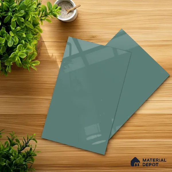 Arctic Blue Solid Colors Look HG 930 8 ft x 4 ft High Gloss Finish Decorative Laminate - 1 mm | Suitable for Living Room, Kitchen, Office