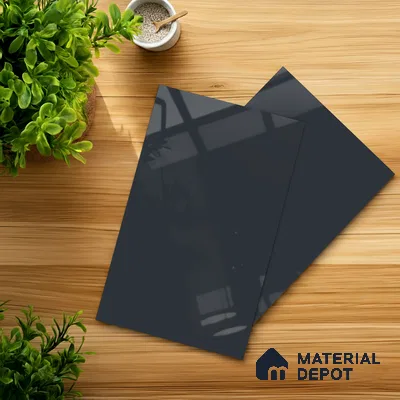 Midnight Blue Solid Colors Look HG 948 8 ft x 4 ft High Gloss Finish Decorative Laminate - 1 mm | Suitable for Living Room, Kitchen, Office