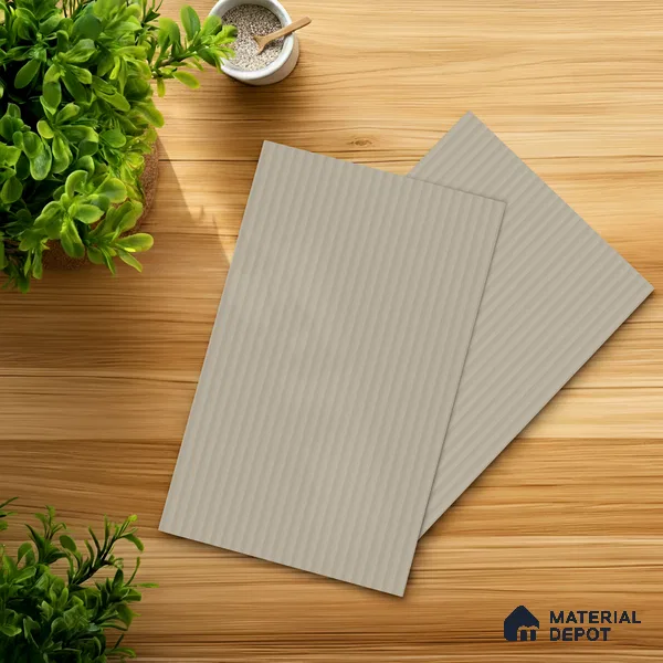 Sandy Beige Fluted Solid Color Look BB 507 8 ft x 4 ft Texture Finish Decorative Laminate - 1 mm | Suitable for TV Unit, Wardrobe, Kitchen Cabinets