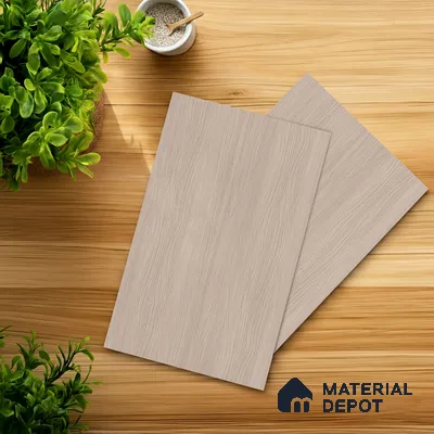 Wooden Look LM 10904 Ponderos Wood Light 8 ft x 4 ft Texture Finish Decorative Laminate - 1 mm | Suitable for TV Unit, Wardrobe, Kitchen Cabinets