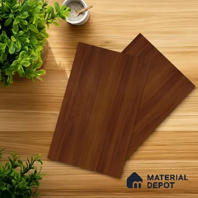Wooden Look LM 10935 Red Teak 8 ft x 4 ft Texture Finish Decorative Laminate - 1 mm | Suitable for TV Unit, Wardrobe, Kitchen Cabinets