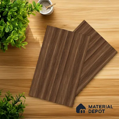 Wooden Look LM 10936 Classic Walnut 8 ft x 4 ft Texture Finish Decorative Laminate - 1 mm | Suitable for TV Unit, Wardrobe, Kitchen Cabinets