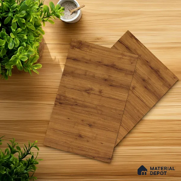 Wooden Look LM 10942 Chamois Tropical 8 ft x 4 ft Texture Finish Decorative Laminate - 1 mm | Suitable for TV Unit, Wardrobe, Kitchen Cabinets