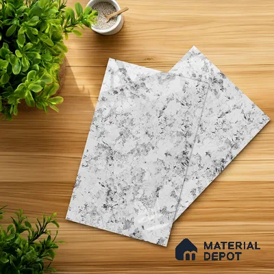 Grey Marble Look LM 20987 8 ft x 4 ft High Gloss Finish Decorative Laminate - 1 mm | Suitable for TV Unit, Wardrobe, Kitchen Cabinets