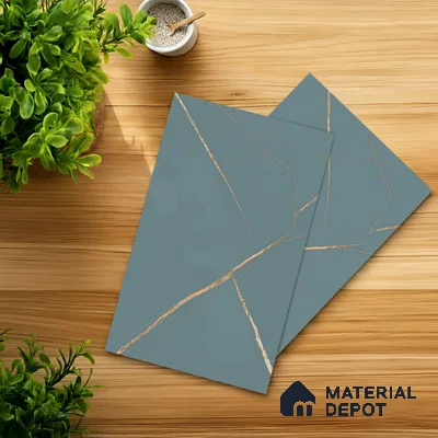 Blue Marble Look LM 20989 8 ft x 4 ft Matte Finish Decorative Laminate - 1 mm | Suitable for TV Unit, Wardrobe, Kitchen Cabinets