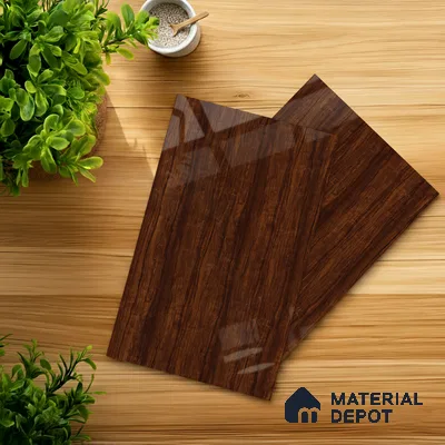 Wooden Look LM 21011 8 ft x 4 ft High Gloss Finish Decorative Laminate - 1 mm | Suitable for TV Unit, Wardrobe, Kitchen Cabinets