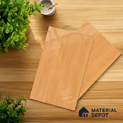 Wooden Look LM 21019 8 ft x 4 ft High Gloss Finish Decorative Laminate - 1 mm | Suitable for TV Unit, Wardrobe, Kitchen Cabinets