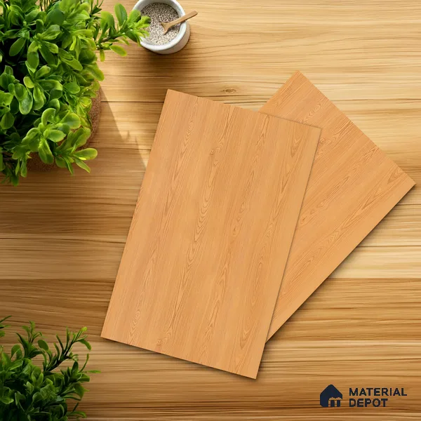 Wooden Look LM 21044 8 ft x 4 ft Suede Finish Decorative Laminate - 1 mm | Suitable for TV Unit, Wardrobe, Kitchen Cabinets