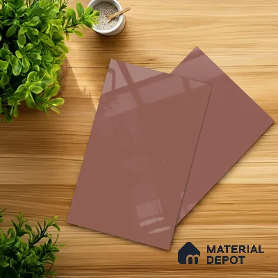LM 21046 Dusty Rose Pink High Gloss Finish 8 ft x 4 ft Decorative Laminate - 1 mm | Suitable for Living Room, Kitchen, Office