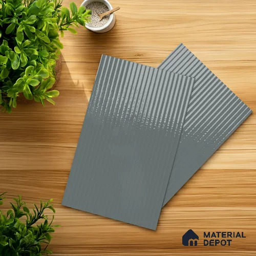 Fluted Solid Color Look LM 21060 C Skyline High Gloss Finish 8 ft x 4 ft Decorative Laminate - 1 mm | Suitable for TV Unit, Wardrobe, Kitchen Cabinets