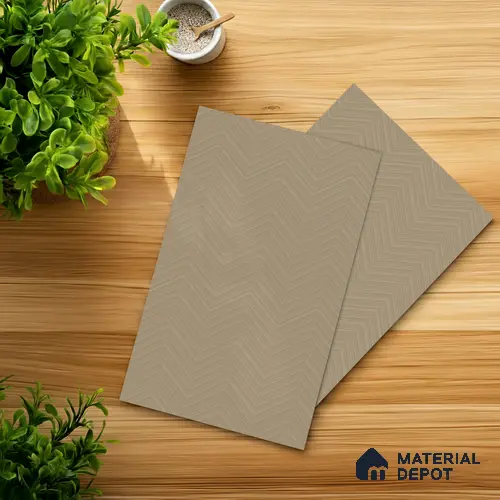 Patterned Look LM 21061 D Beige Acute Texture Finish 8 ft x 4 ft Decorative Laminate - 1 mm | Suitable for Bedroom, TV Unit, Wardrobe