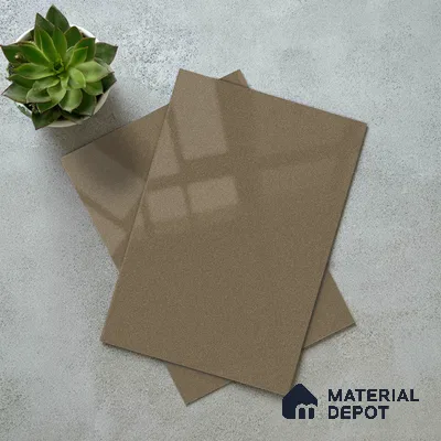 Taupe Brown Solid Color Acrylic Laminate LM 24327 8 ft x 4 ft High Gloss Finish - 1.5 mm | Matching Edgeband code - EB 02117 | Suitable for Living Room, Kitchen, Office