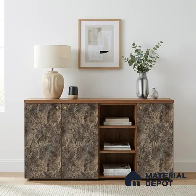 Marble Look LM 05348 8 ft x 4 ft Texture Finish Decorative Laminate - 1 mm | Suitable for TV Unit, Wardrobe, Kitchen Cabinets