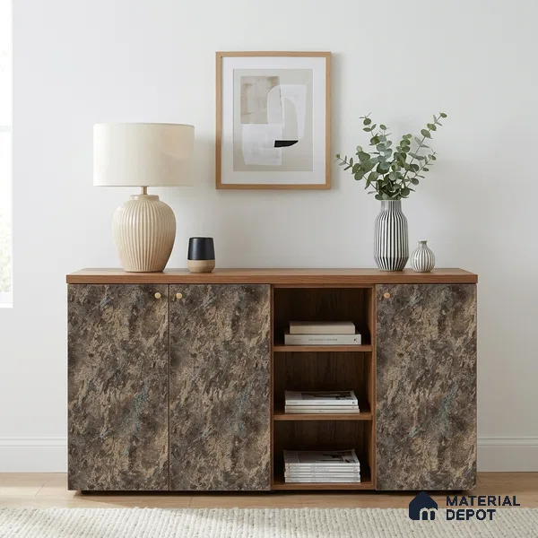 Marble Look LM 05348 8 ft x 4 ft Texture Finish Decorative Laminate - 1 mm | Suitable for TV Unit, Wardrobe, Kitchen Cabinets