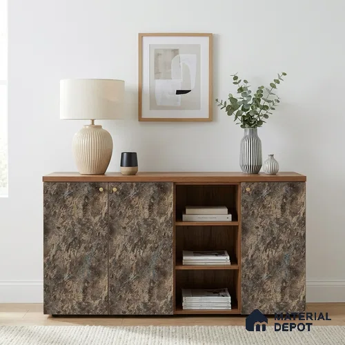 Marble Look LM 05348 8 ft x 4 ft Texture Finish Decorative Laminate - 1 mm | Suitable for TV Unit, Wardrobe, Kitchen Cabinets