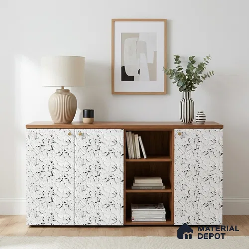 Patterned Look LM 06180 8 ft x 4 ft Texture Finish Decorative Laminate - 1 mm | Suitable for Bedroom, TV Unit, Wardrobe