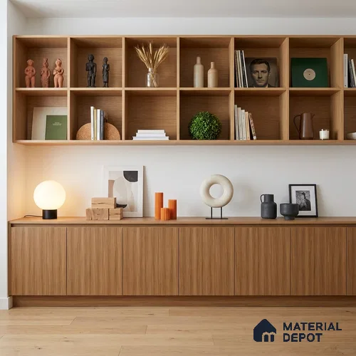 Wooden Look LM 19178 Juglans Redish 8 ft x 4 ft Texture Finish Decorative Laminate - 1 mm | Suitable for TV Unit, Wardrobe, Kitchen Cabinets
