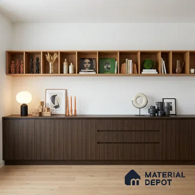 Wooden Look LM 19179 Wales Walnut 8 ft x 4 ft Texture Finish Decorative Laminate - 1 mm | Suitable for TV Unit, Wardrobe, Kitchen Cabinets